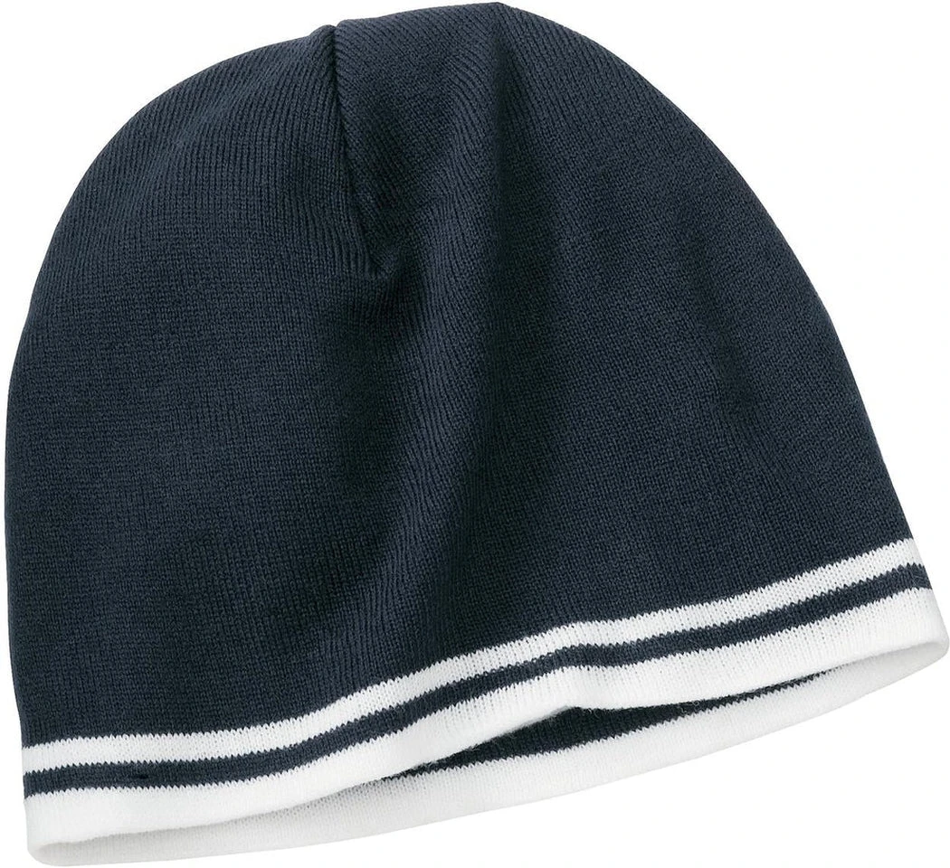 Port & Company Fine Knit Skull Cap With Stripes 2 Port & Company Fine Knit Skull Cap With Stripes - Image 2