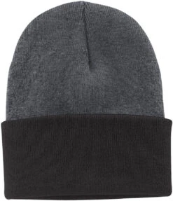 Port & Company Knit Cap -Thread Logic Store Port Company Knit Cap Athletic OxfordBlack 5