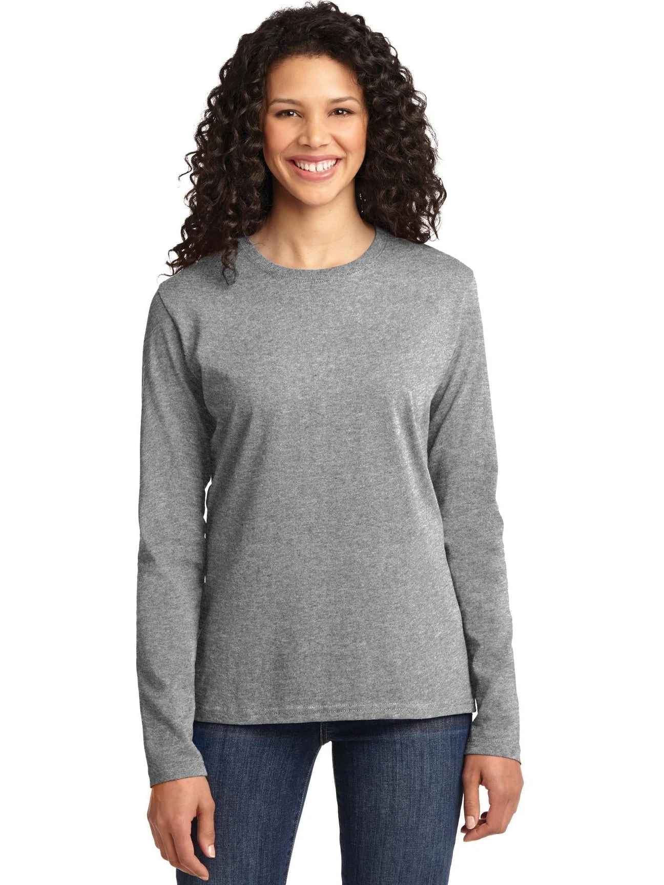 Port & Company Ladies Long Sleeve Cotton T-Shirt 9 Port & Company Ladies Long Sleeve Cotton T-Shirt - Image 9