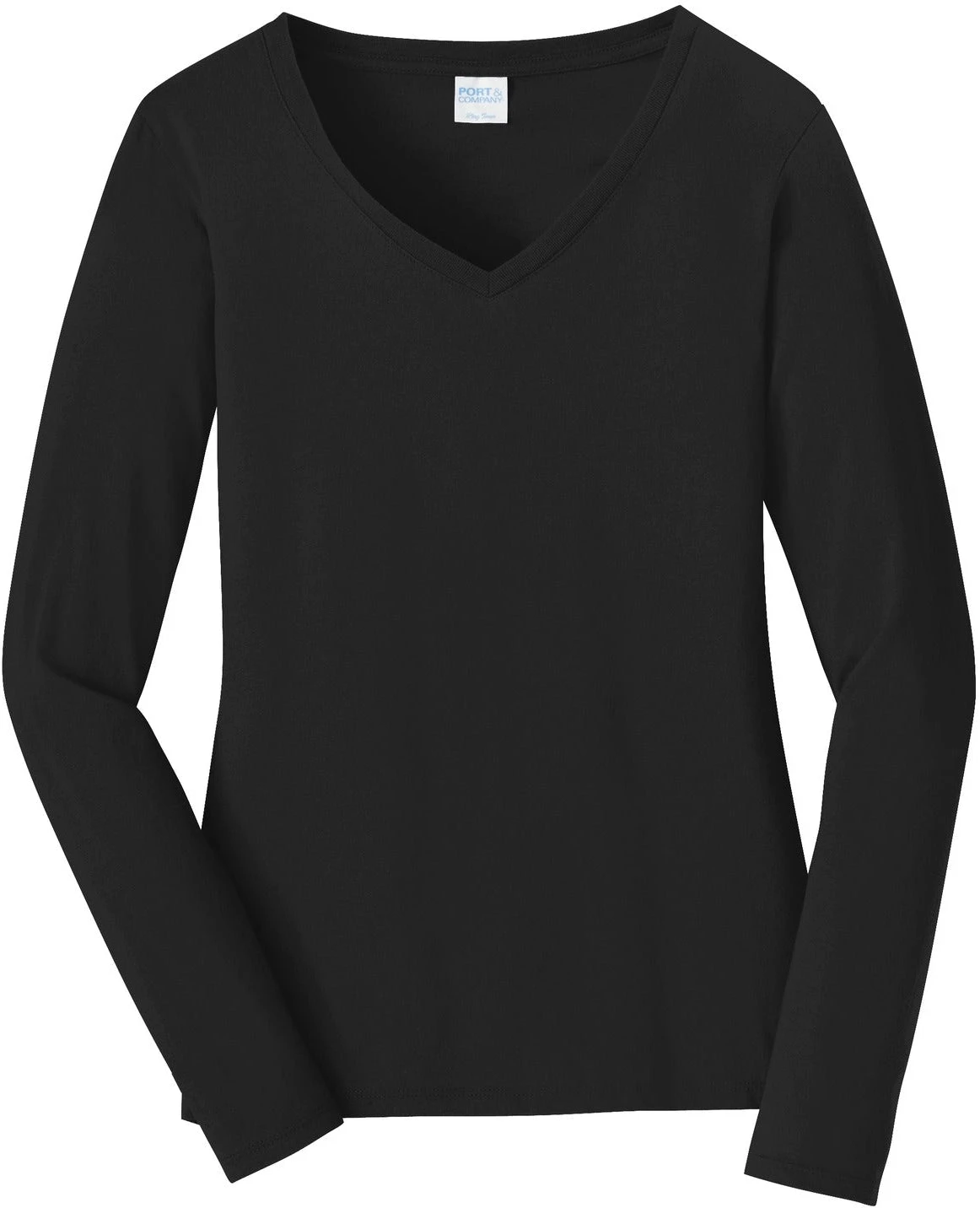 Port & Company Ladies Long Sleeve Fan Favorite V-Neck Tee 18 Port & Company Ladies Long Sleeve Fan Favorite V-Neck Tee - Image 18
