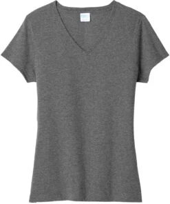 Port & Company Ladies Tri-Blend V-Neck Tee 34 Port & Company Ladies Tri-Blend V-Neck Tee -Thread Logic Store Port Company Ladies Tri Blend V Neck Tee Graphite Heather S 13