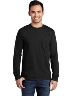 Port & Company Long Sleeve T-Shirt With Pocket -Thread Logic Store Port Company Long Sleeve T Shirt with Pocket 7