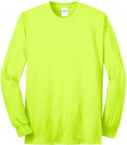 Port & Company Tall Long Sleeve Core Blend Tee -Thread Logic Store Port Company Tall Long Sleeve Core Blend Tee Safety Green LT 22