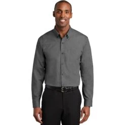 CLOSEOUT - Red House Nailhead Non-Iron Shirt 10 CLOSEOUT - Red House Nailhead Non-Iron Shirt -Thread Logic Store RH370 black model front 072018