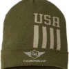 Cap America USA-Made Off Center Patriotic Cuffed Beanie