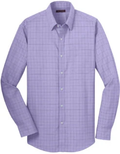 Red House Windowpane Plaid Non-Iron Shirt -Thread Logic Store Red House Windowpane Plaid Non Iron Shirt Thistle Purple S 9