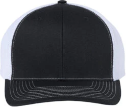 Richardson 112+ R-Flex Adjustable Trucker Cap -Thread Logic Store Richardson 112 R Flex Adjustable Trucker Cap BlackWhite OSFA 7