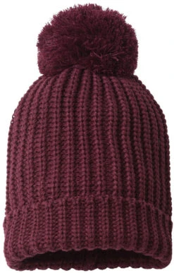 Richardson Chunky Cable With Cuff & Pom Beanie -Thread Logic Store Richardson Chunky Cable with Cuff Pom Beanie Burgundy 1 Size 2