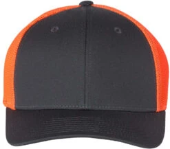 Richardson Fitted Trucker With RFlex 33 Richardson Fitted Trucker With RFlex -Thread Logic Store Richardson Fitted Trucker with RFlex CharcoalNeon Orange SM 13