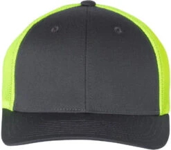 Richardson Fitted Trucker With RFlex 36 Richardson Fitted Trucker With RFlex -Thread Logic Store Richardson Fitted Trucker with RFlex CharcoalNeon Yellow SM 16