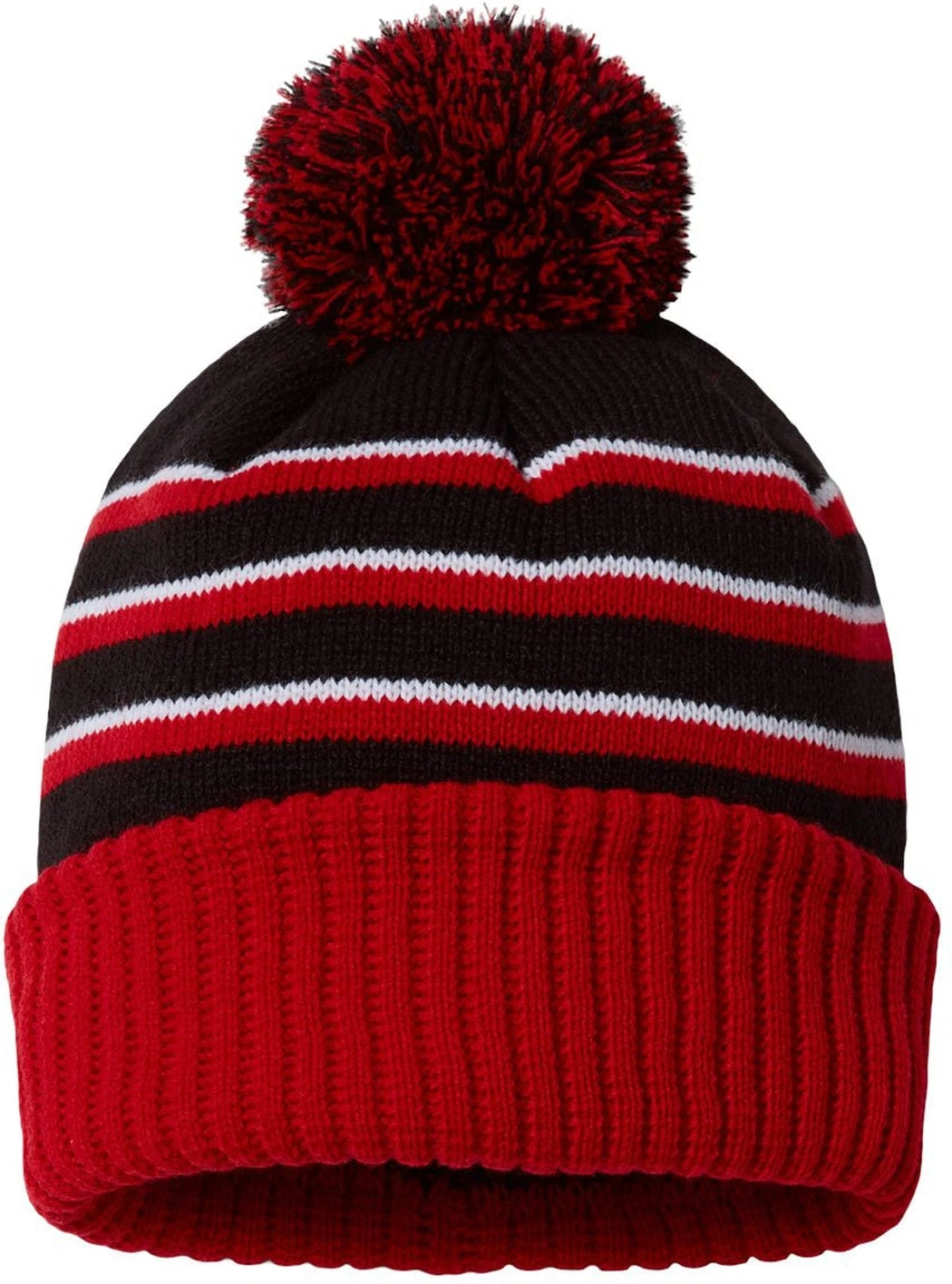 Richardson Stripe Pom Cuffed Beanie 4 Richardson Stripe Pom Cuffed Beanie - Image 4