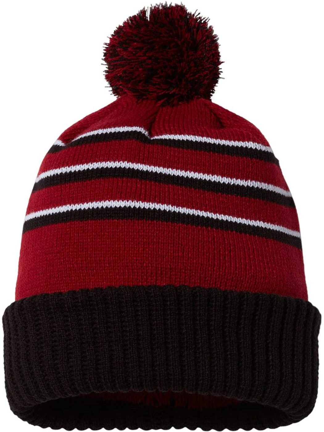 Richardson Stripe Pom Cuffed Beanie 5 Richardson Stripe Pom Cuffed Beanie - Image 5