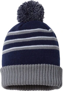 Richardson Stripe Pom Cuffed Beanie 21 Richardson Stripe Pom Cuffed Beanie -Thread Logic Store Richardson Stripe Pom Cuffed Beanie NavyGreyWhite 1 Size 8