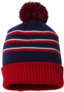 Richardson Stripe Pom Cuffed Beanie 22 Richardson Stripe Pom Cuffed Beanie -Thread Logic Store Richardson Stripe Pom Cuffed Beanie NavyRedWhite 1 Size 9
