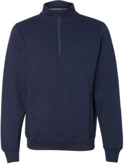 Russell Athletic Dri Power Quarter-Zip Cadet Collar Sweatshirt -Thread Logic Store Russell Athletic Dri Powerr Quarter Zip Cadet Collar Sweatshirt Navy S 7