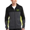 Sport-Tek Tech Fleece Colorblock Full-Zip Hooded Jacket