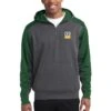 Sport-Tek Colorblock Tech Fleece 1/4-Zip Hooded Sweatshirt