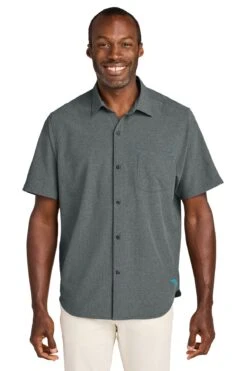 Tommy Bahama Sandy Point Short Sleeve Shirt -Thread Logic Store ST326815TB coal model front