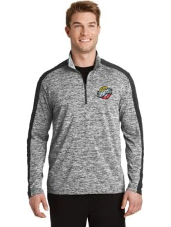 Sport-Tek PosiCharge Electric Heather Colorblock 1/4-Zip Pullover