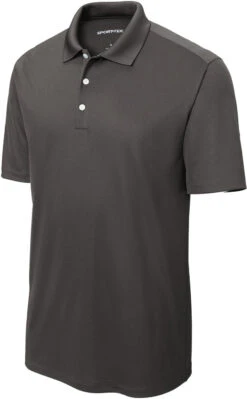 Sport-Tek UV Micropique Polo 38 Sport-Tek UV Micropique Polo -Thread Logic Store ST740 graphite form front