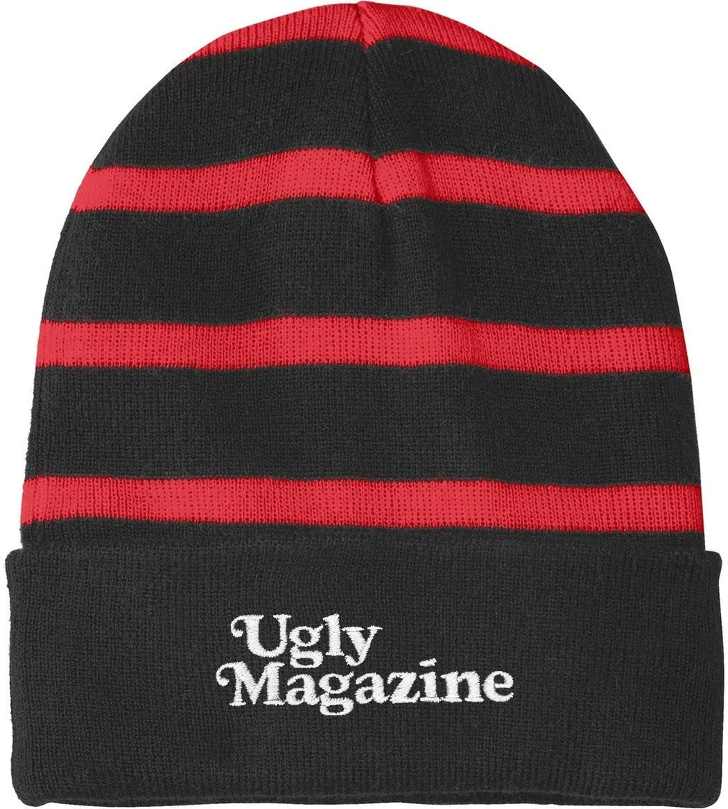 Sport-Tek Striped Beanie Solid Band 1 Sport-Tek Striped Beanie Solid Band