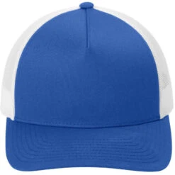Sport-Tek Yupoong Retro Trucker 5-Panel Cap 29 Sport-Tek Yupoong Retro Trucker 5-Panel Cap -Thread Logic Store STC54 TRUEROYALWHITE Hat Front