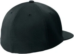 Sport-Tek Flexfit Flat Bill Cap 18 Sport-Tek Flexfit Flat Bill Cap -Thread Logic Store STC56 black hat back