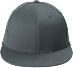 Sport-Tek Flexfit Flat Bill Cap 20 Sport-Tek Flexfit Flat Bill Cap -Thread Logic Store STC56 irongrey hat front