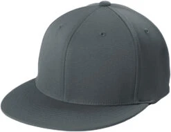 Sport-Tek Flexfit Flat Bill Cap 22 Sport-Tek Flexfit Flat Bill Cap -Thread Logic Store STC56 irongrey hat left