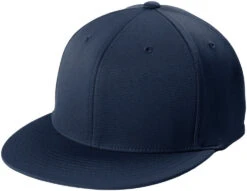 Sport-Tek Flexfit Flat Bill Cap 25 Sport-Tek Flexfit Flat Bill Cap -Thread Logic Store STC56 truenavy hat left