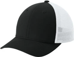Sport-Tek Stretch-Tek Mesh Back Cap 38 Sport-Tek Stretch-Tek Mesh Back Cap -Thread Logic Store STC60 blackwhite hat left 06969809 a038 4a61 87db 932d108eb5c4