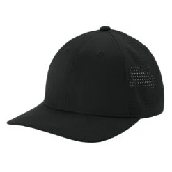 Sport-Tek Pro-Cut Adjustable Cap -Thread Logic Store STC65 black hat left