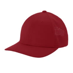 Sport-Tek Pro-Cut Adjustable Cap -Thread Logic Store STC65 deepred hat left