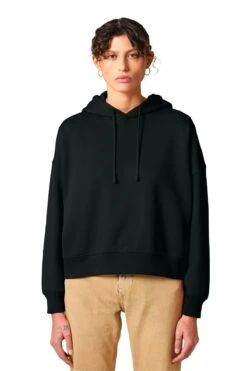 Stanley/Stella Ladies Stella Nora Hooded Sweatshirt -Thread Logic Store SXW035 black model front ecafa22f 6d70 452b 9f04 fa8a4bcd8d4f