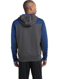 Sport-Tek Colorblock Tech Fleece 1/4-Zip Hooded Sweatshirt 25 Sport-Tek Colorblock Tech Fleece 1/4-Zip Hooded Sweatshirt -Thread Logic Store Sport Tek Colorblock Tech Fleece 14 Zip Hooded Sweatshirt 12