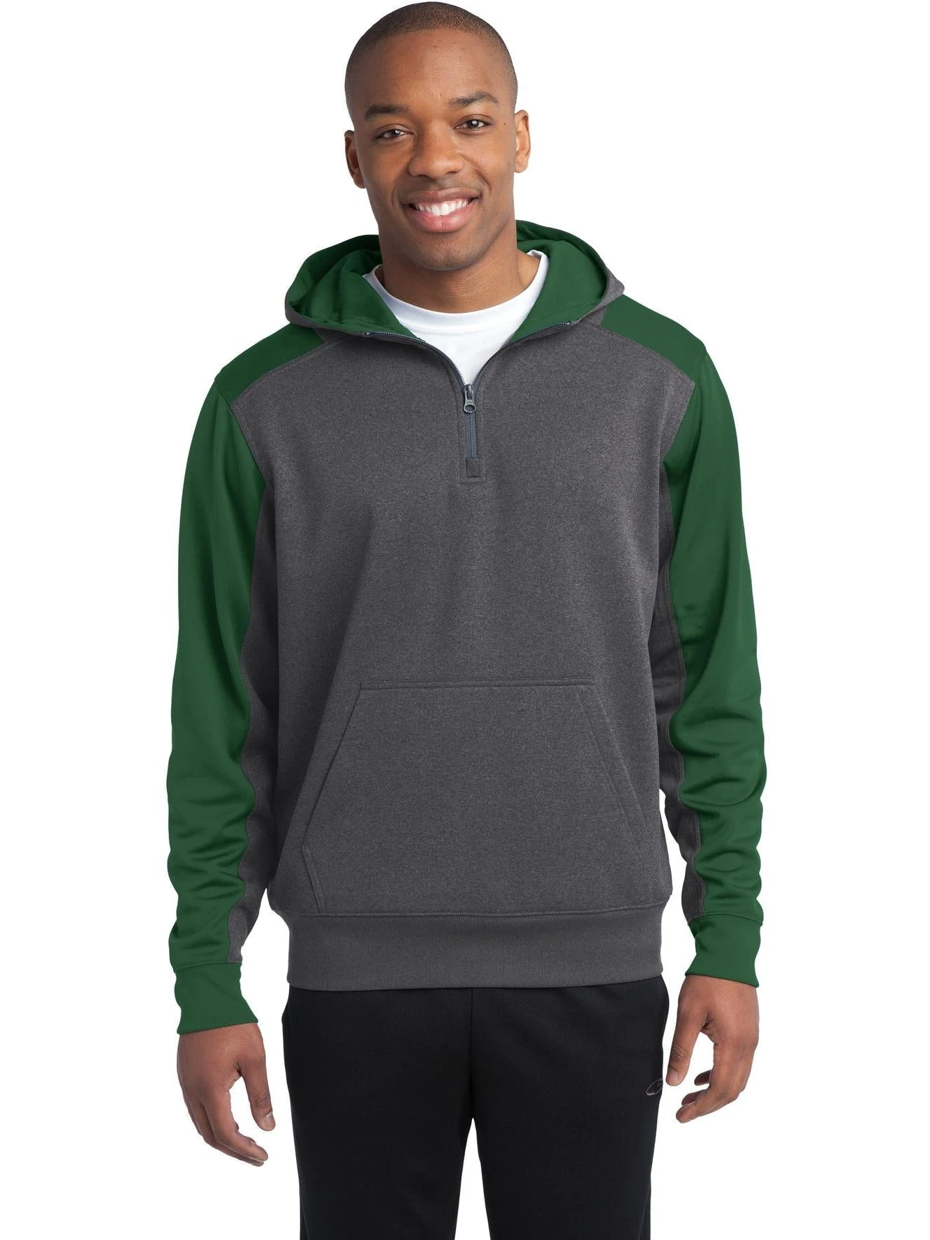 Sport-Tek Colorblock Tech Fleece 1/4-Zip Hooded Sweatshirt 4 Sport-Tek Colorblock Tech Fleece 1/4-Zip Hooded Sweatshirt - Image 4