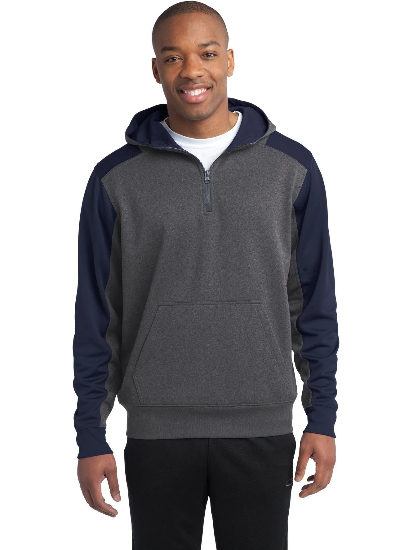 Sport-Tek Colorblock Tech Fleece 1/4-Zip Hooded Sweatshirt 8 Sport-Tek Colorblock Tech Fleece 1/4-Zip Hooded Sweatshirt - Image 8