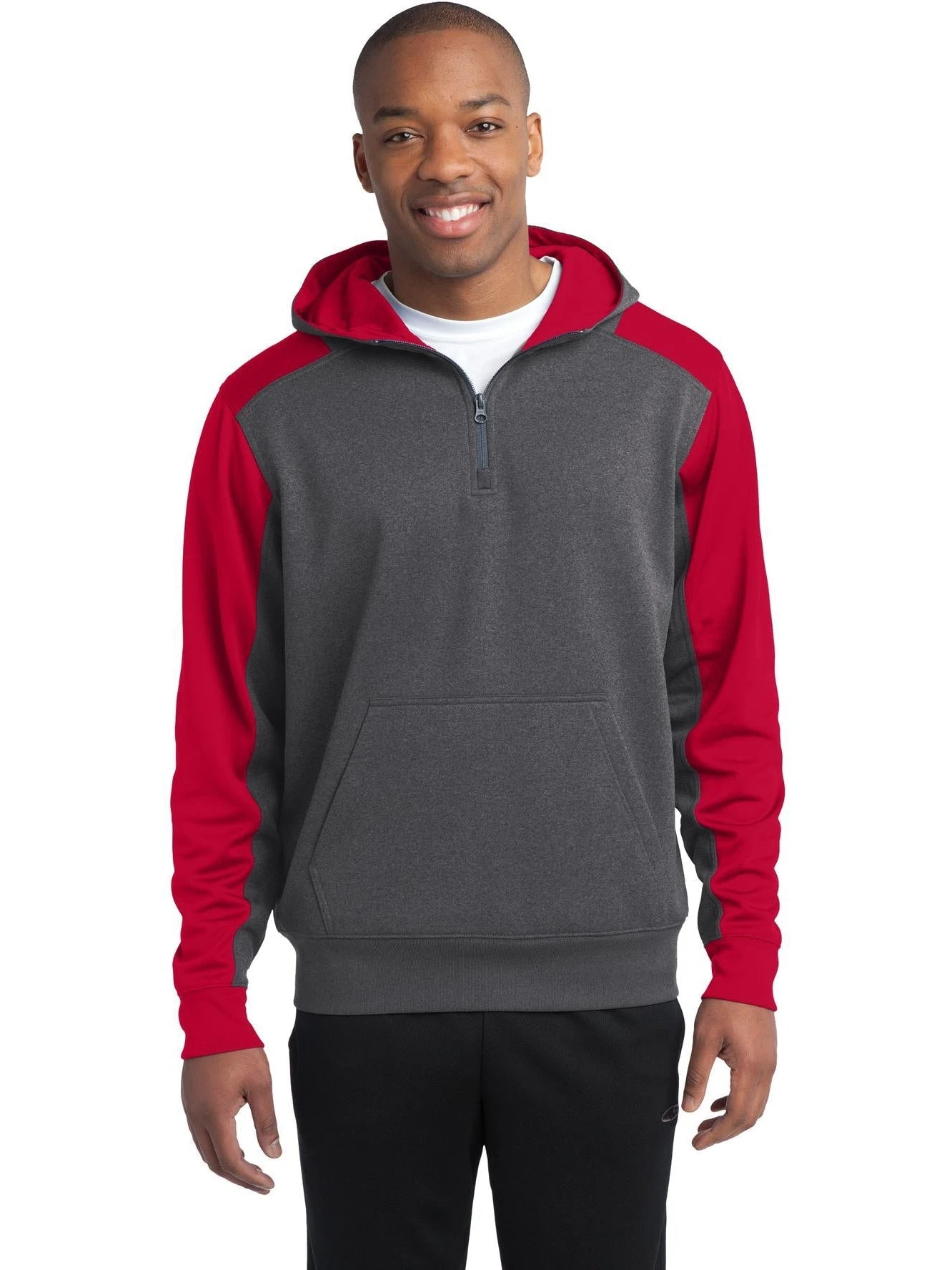 Sport-Tek Colorblock Tech Fleece 1/4-Zip Hooded Sweatshirt 10 Sport-Tek Colorblock Tech Fleece 1/4-Zip Hooded Sweatshirt - Image 10