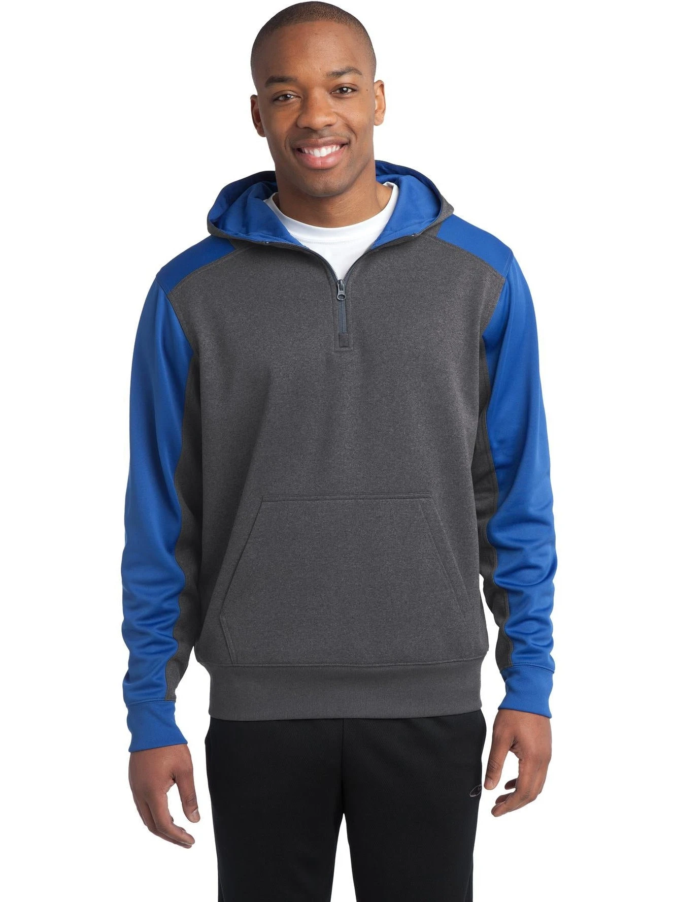 Sport-Tek Colorblock Tech Fleece 1/4-Zip Hooded Sweatshirt 12 Sport-Tek Colorblock Tech Fleece 1/4-Zip Hooded Sweatshirt - Image 12