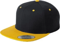 Sport-Tek Flat Bill Snapback Cap -Thread Logic Store Sport Tek Flat Bill Snapback Cap BlackGold OSFA 2