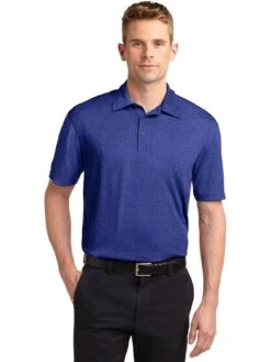 Sport-Tek Heather Contender Polo -Thread Logic Store Sport Tek Heather Contender Polo Cobalt Heather S 5