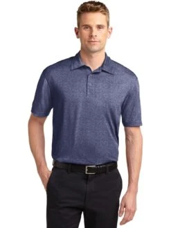 Sport-Tek Heather Contender Polo -Thread Logic Store Sport Tek Heather Contender Polo True Navy Heather S 11