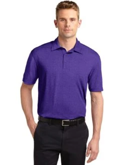 Sport-Tek Heather Contender Polo -Thread Logic Store Sport Tek Heather Contender Polo Varsity Purple Heather S 17