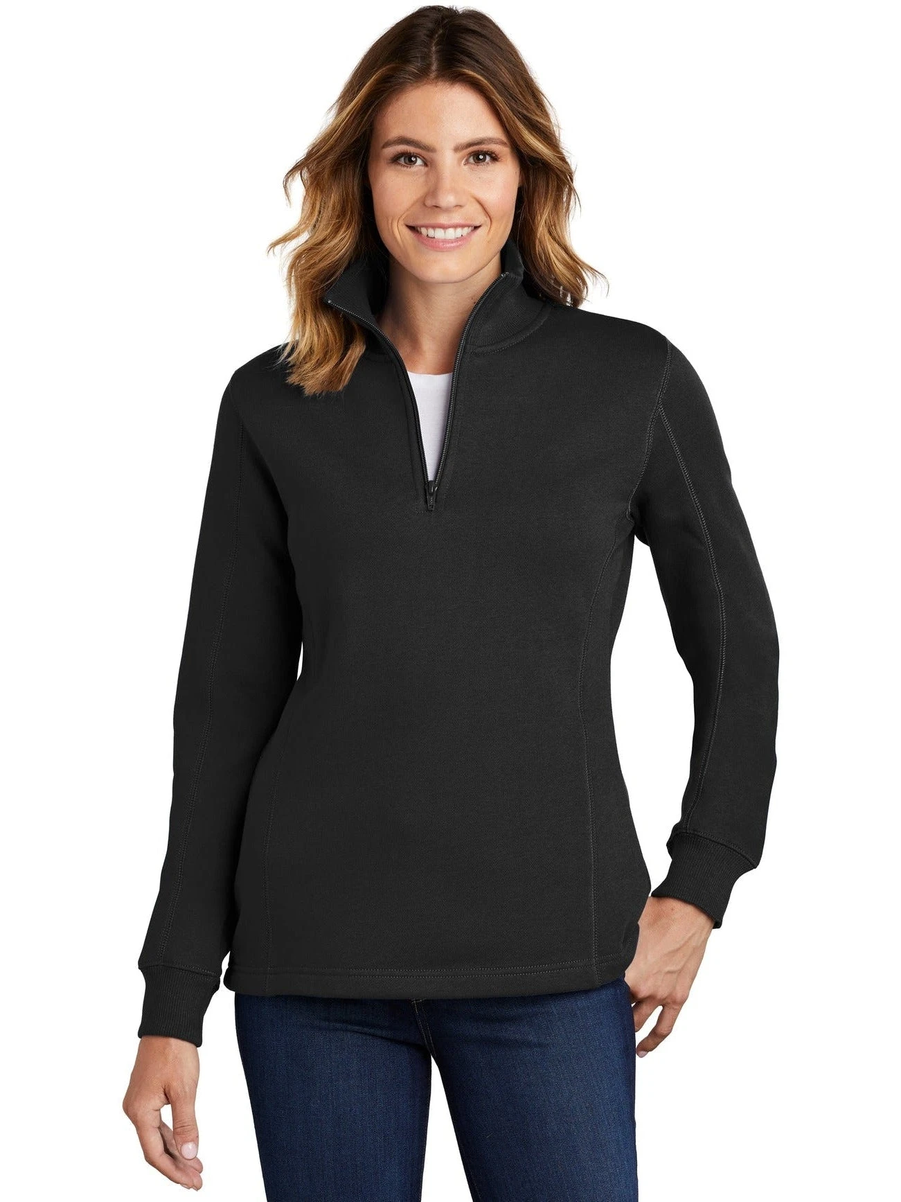 Sport-Tek Ladies 1/4 Zip Sweatshirt 5 Sport-Tek Ladies 1/4 Zip Sweatshirt - Image 5