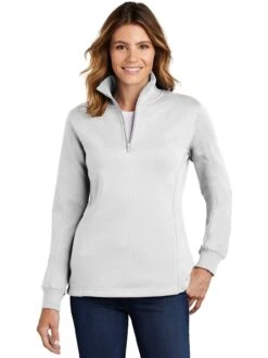 Sport-Tek Ladies 1/4 Zip Sweatshirt 26 Sport-Tek Ladies 1/4 Zip Sweatshirt -Thread Logic Store Sport Tek Ladies 14 Zip Sweatshirt White XS 11
