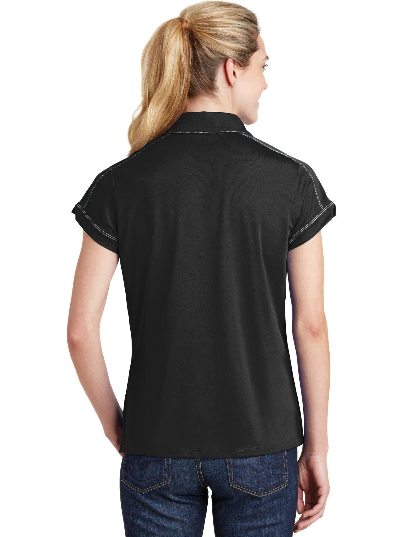 Sport-Tek Ladies Contrast Stitch Polo 5 Sport-Tek Ladies Contrast Stitch Polo - Image 5