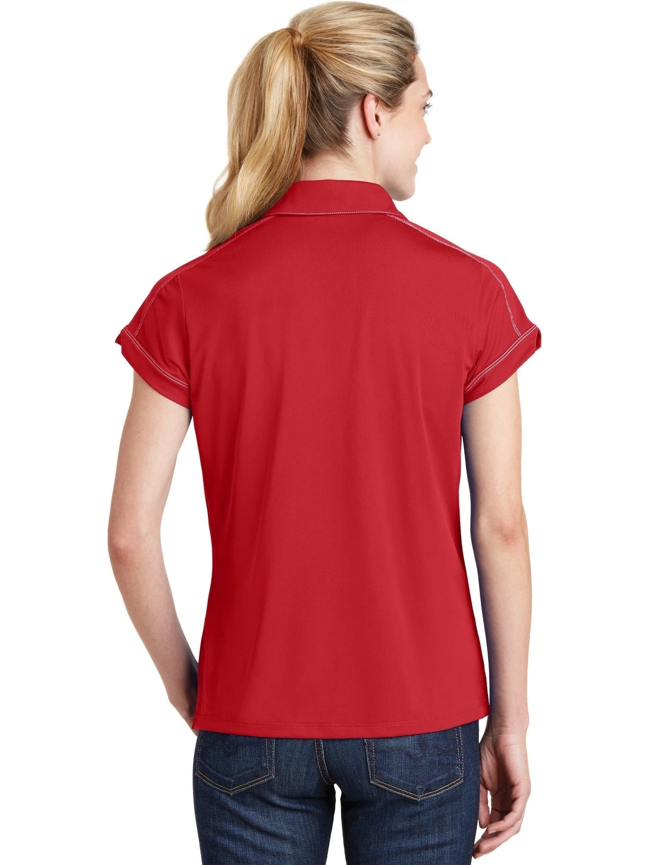 Sport-Tek Ladies Contrast Stitch Polo 9 Sport-Tek Ladies Contrast Stitch Polo - Image 9