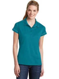 Sport-Tek Ladies Contrast Stitch Polo 24 Sport-Tek Ladies Contrast Stitch Polo -Thread Logic Store Sport Tek Ladies Contrast Stitch Polo Tropic Blue XS 11