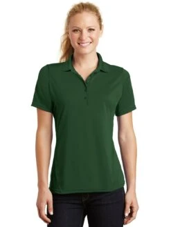 Sport-Tek Ladies Dry Zone Raglan Accent Polo -Thread Logic Store Sport Tek Ladies Dry Zone Raglan Accent Polo Forest Green S 3