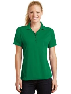 Sport-Tek Ladies Dry Zone Raglan Accent Polo -Thread Logic Store Sport Tek Ladies Dry Zone Raglan Accent Polo Kelly Green S 5